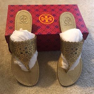 Tory Burch Roselle gold sandals